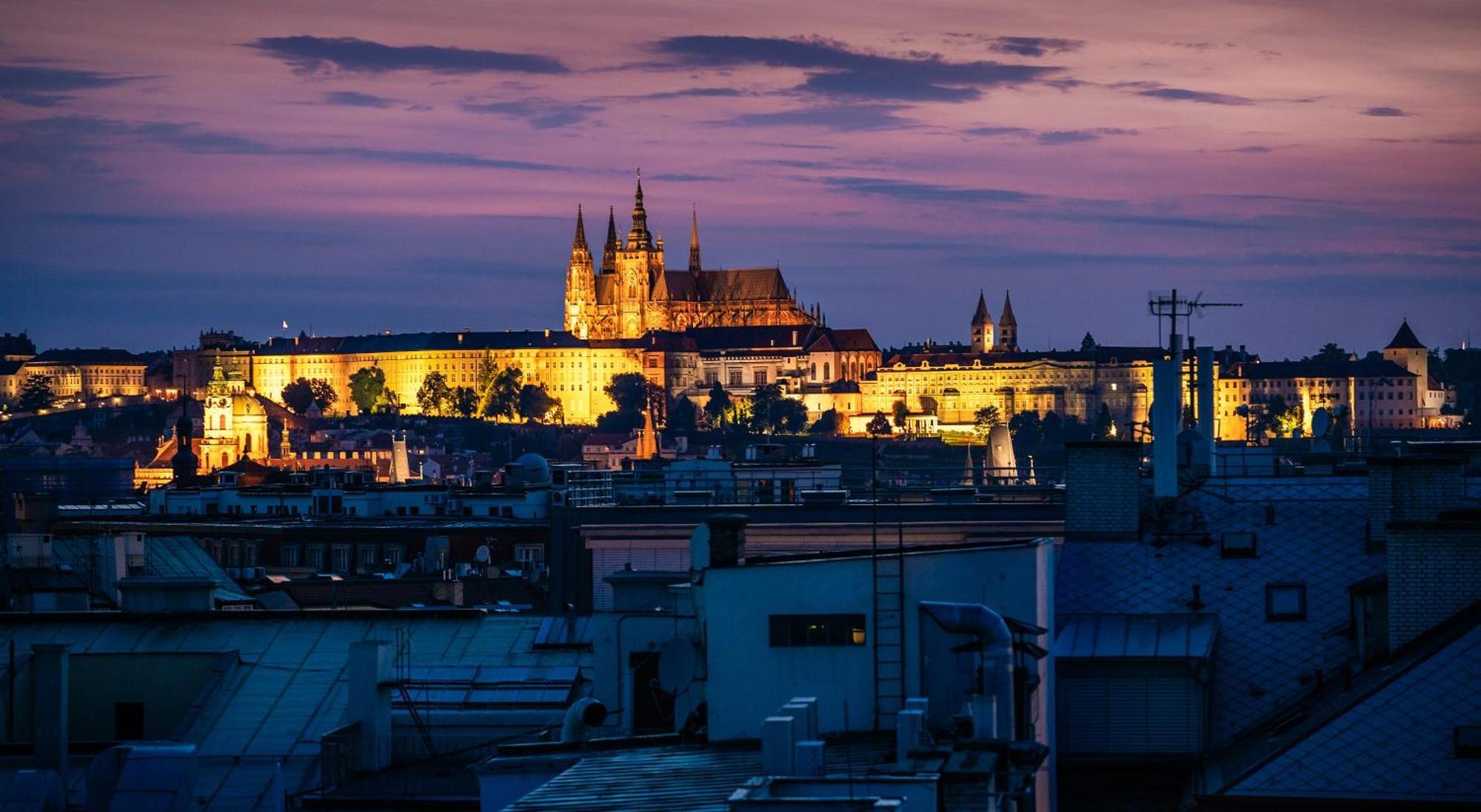 A/c Lux Rooftop 6br+3.5bath Wenceslas Square דירה פראג