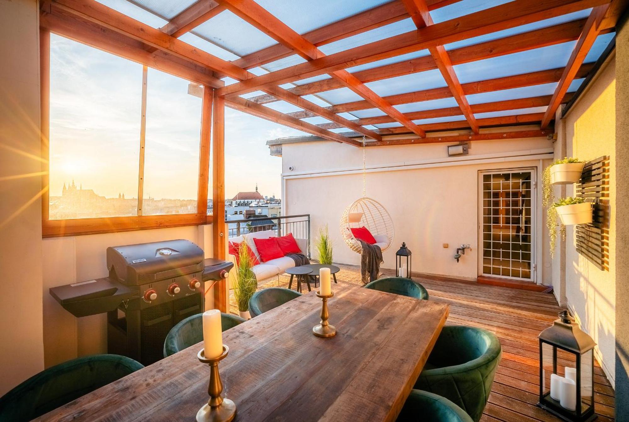 דירה A/c Lux Rooftop 6br+3.5bath Wenceslas Square *