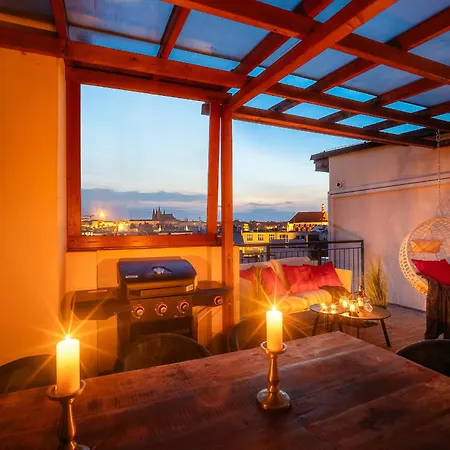 A/C Lux Rooftop Apt 6Br+3.5Bath Wenceslas Square Prague Exterior photo