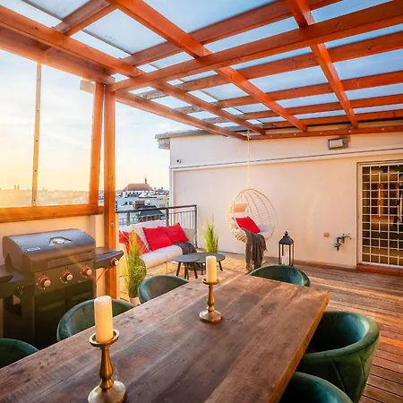 A/C Lux Rooftop Apt 6Br+3.5Bath Wenceslas Square Prague Exterior photo